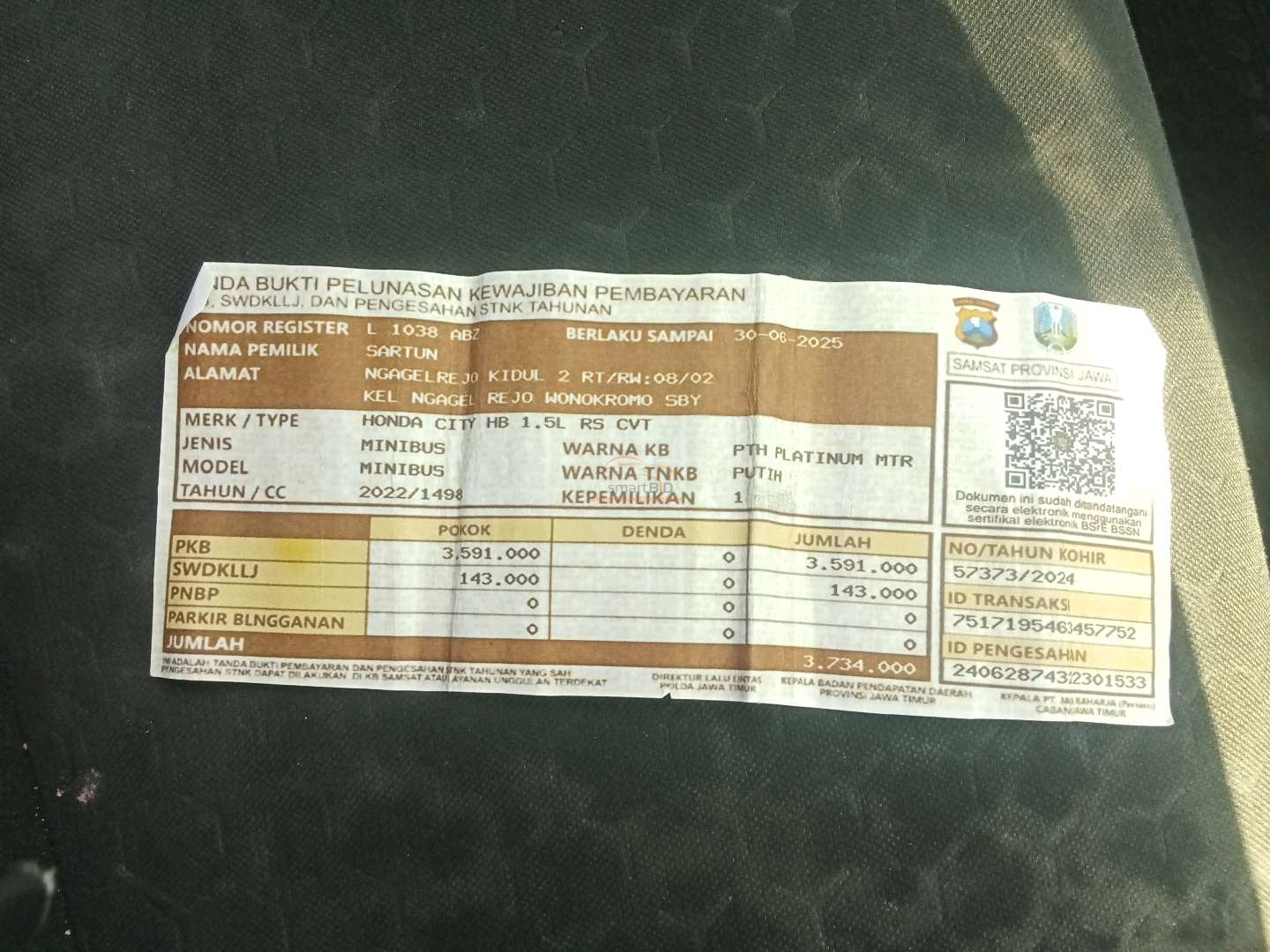 HONDA CITY HB 1.5L RS