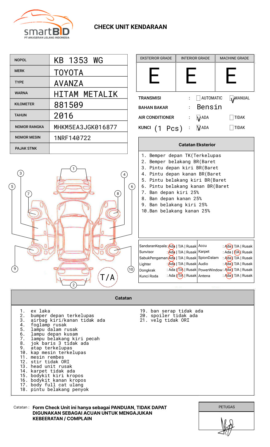 TOYOTA  AVANZA  1.3 G