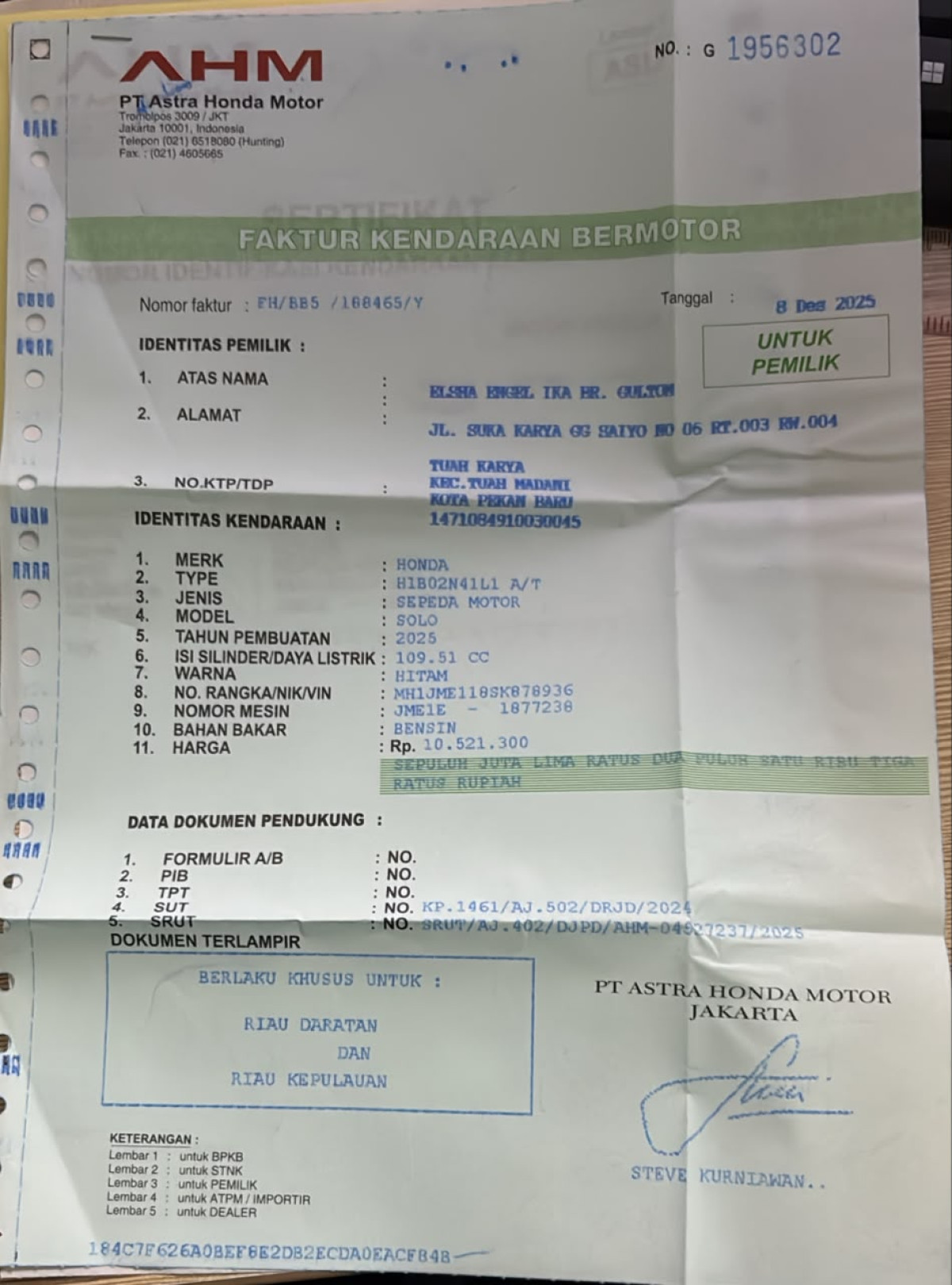 HONDA BEAT CBS FI CW