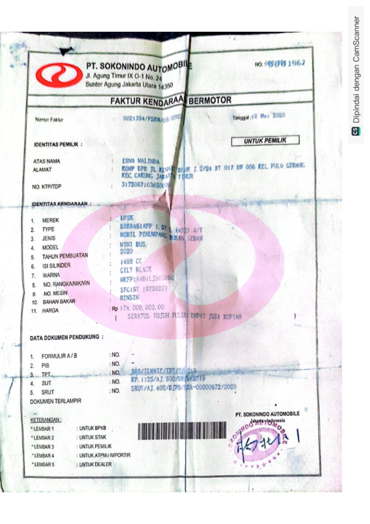DFSK DXK6451AFF 1.5 T L (4X2) A/T