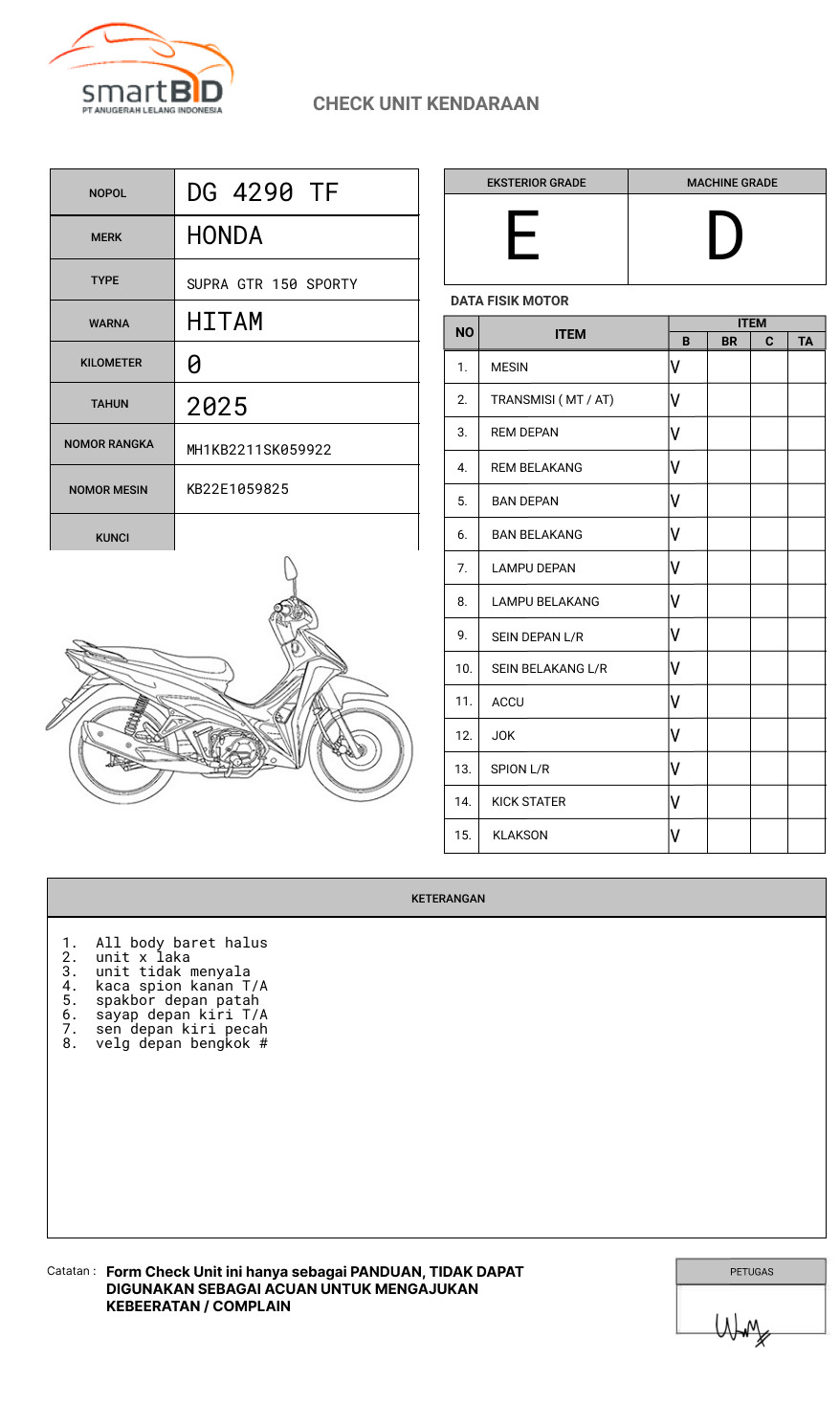 HONDA SUPRA GTR 150 SPORTY