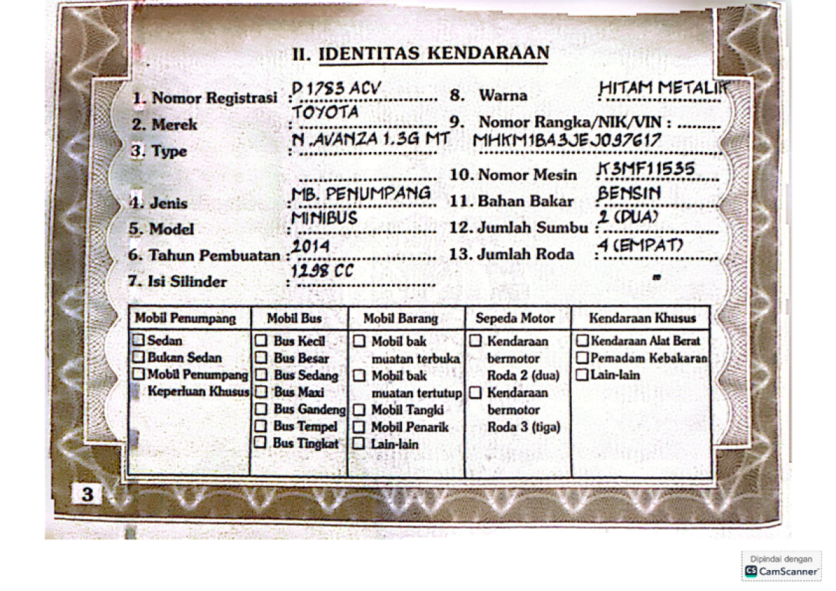 TOYOTA  AVANZA  1.3 G