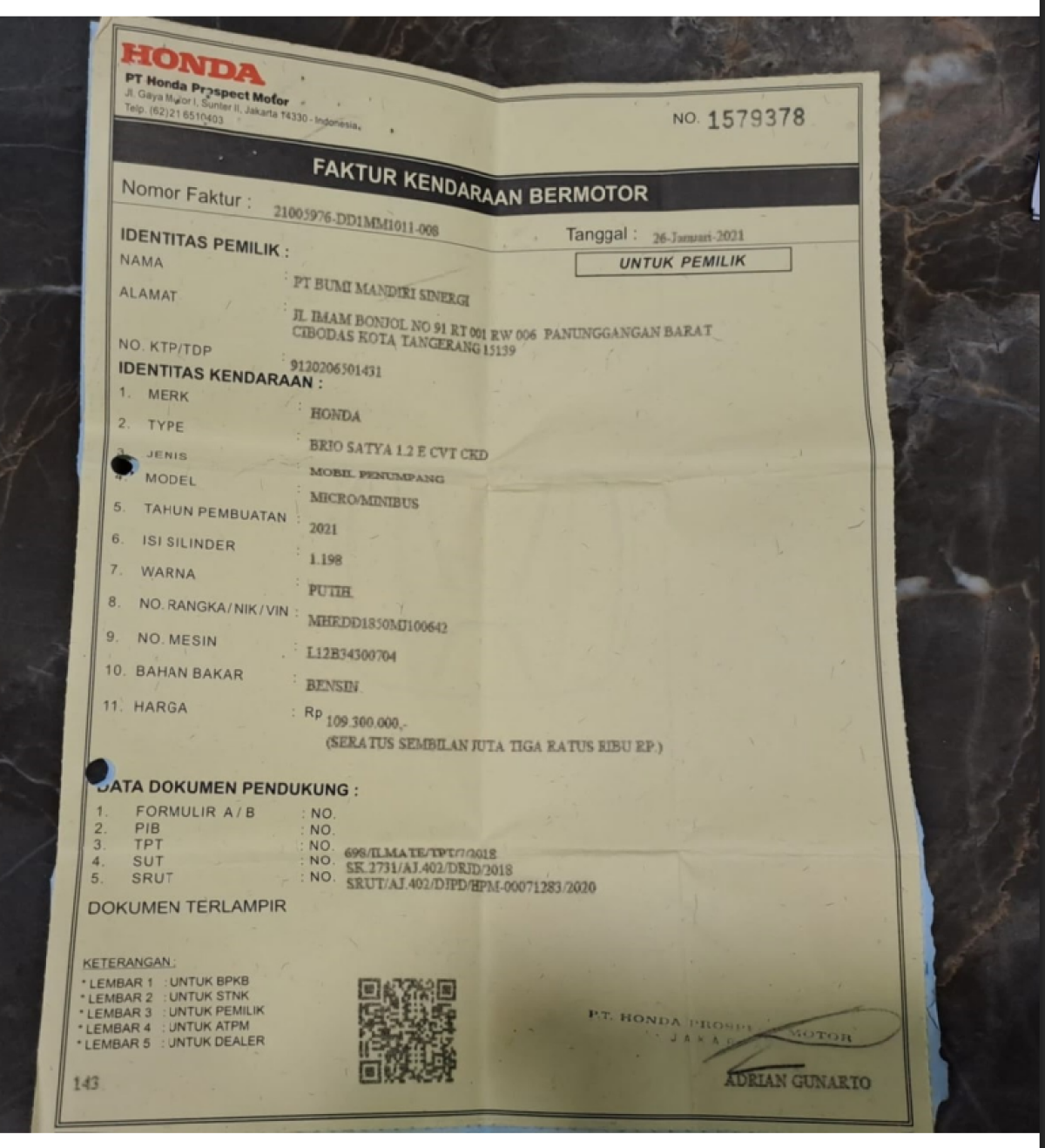HONDA  BRIO  SATYA 1.2 E