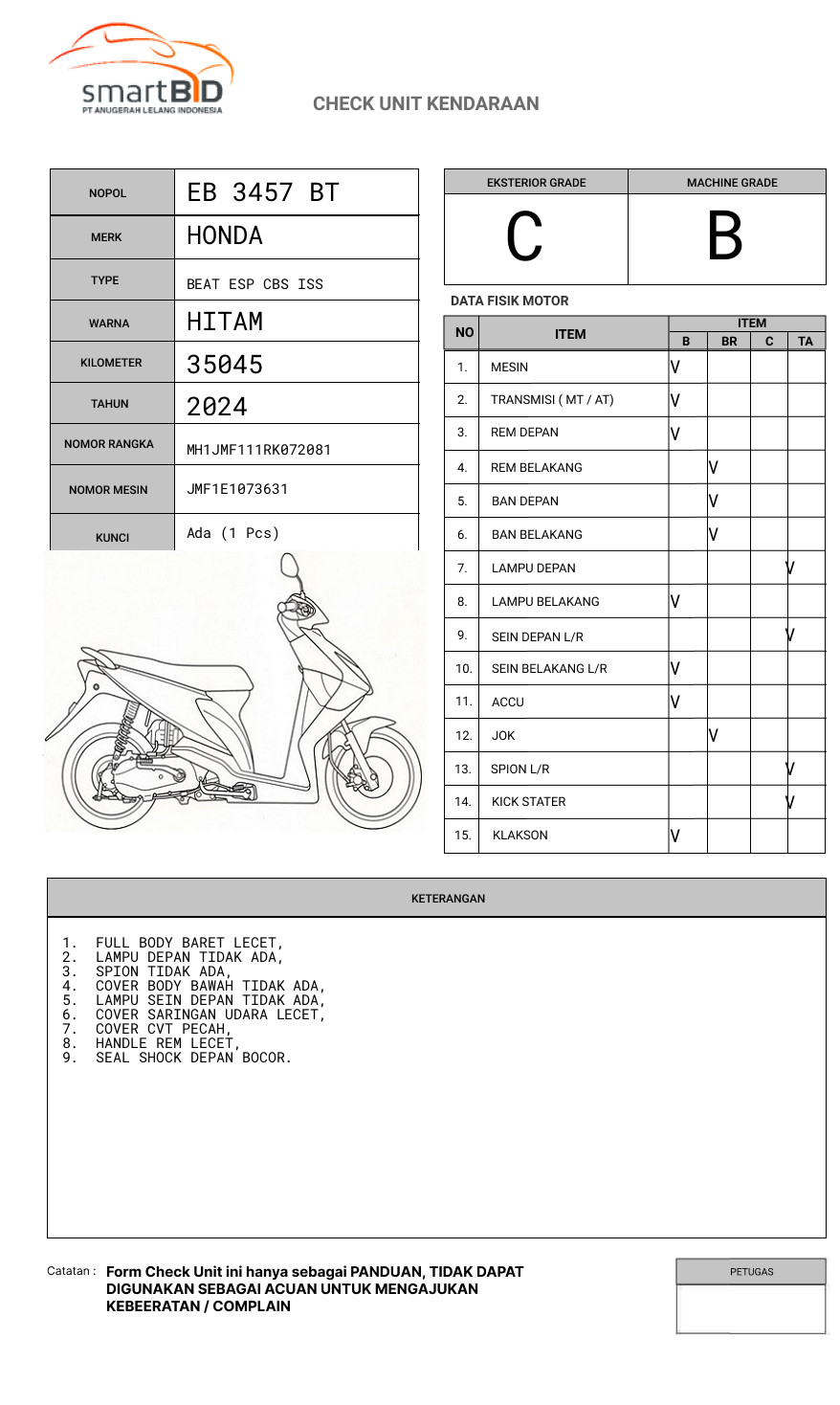 HONDA BEAT ESP CBS ISS