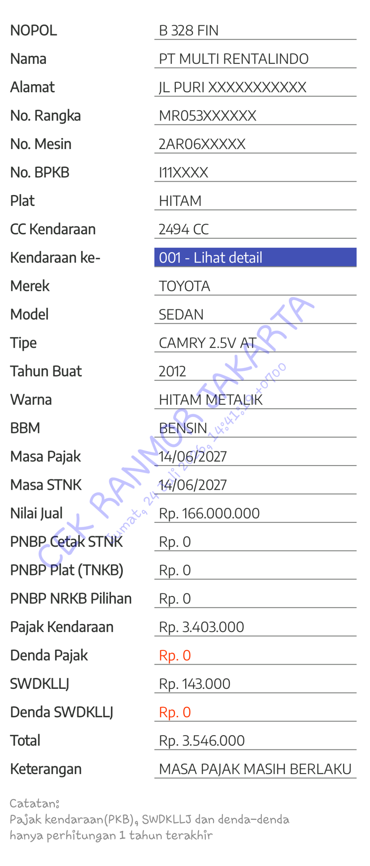 TOYOTA CAMRY V 2.5