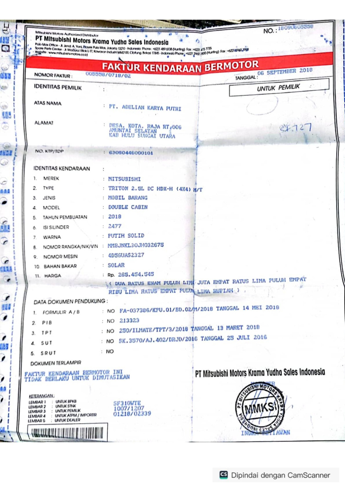 MITSUBISHI  TRITON DC HDX