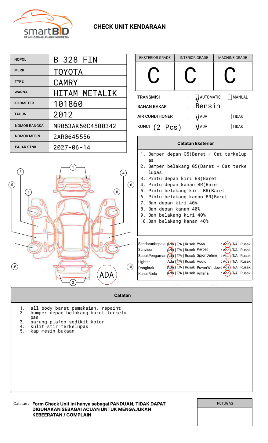TOYOTA CAMRY V 2.5