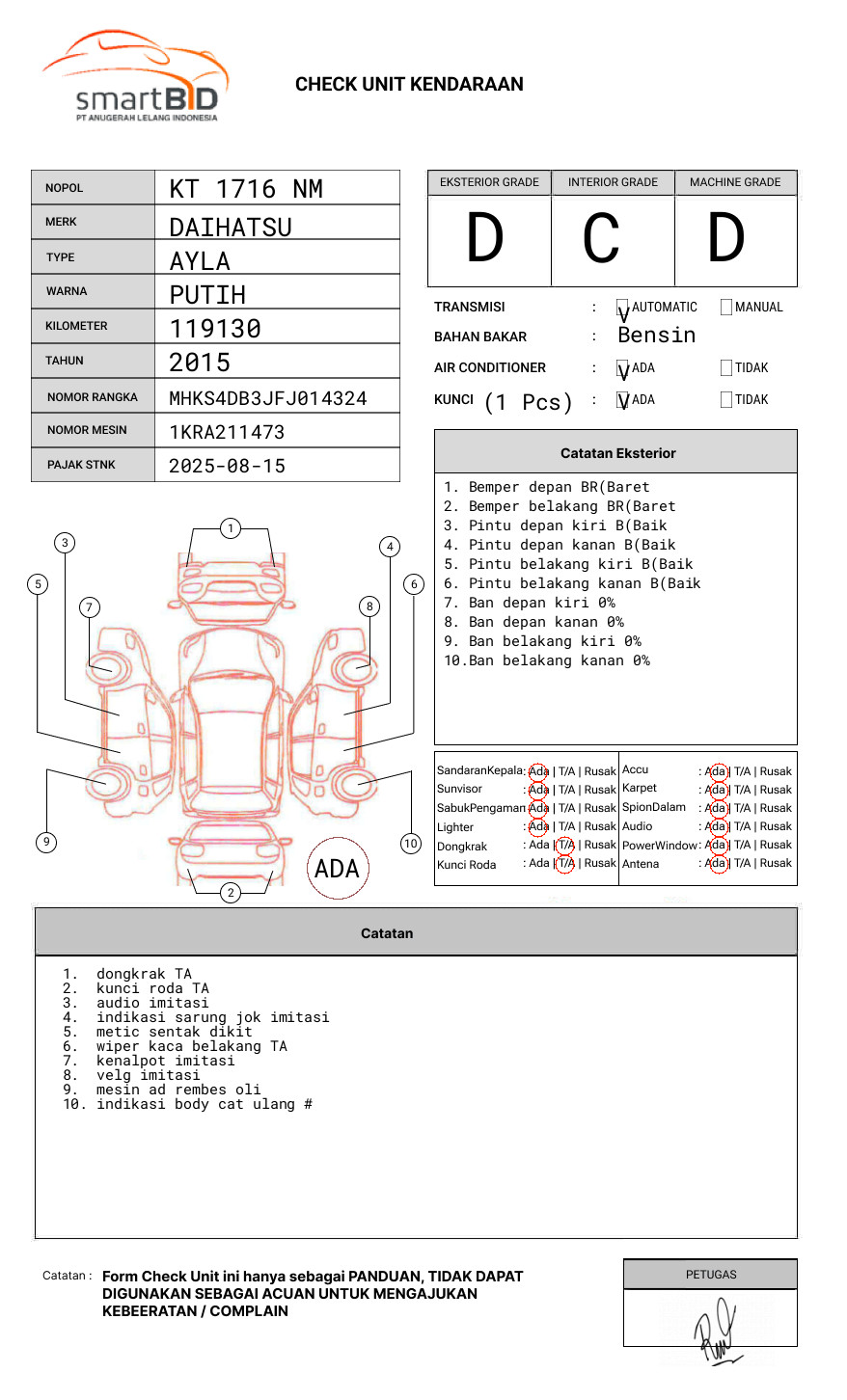 DAIHATSU AYLA 1.0 X