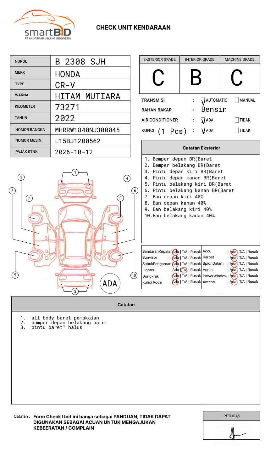 HONDA CRV 1.5 TC