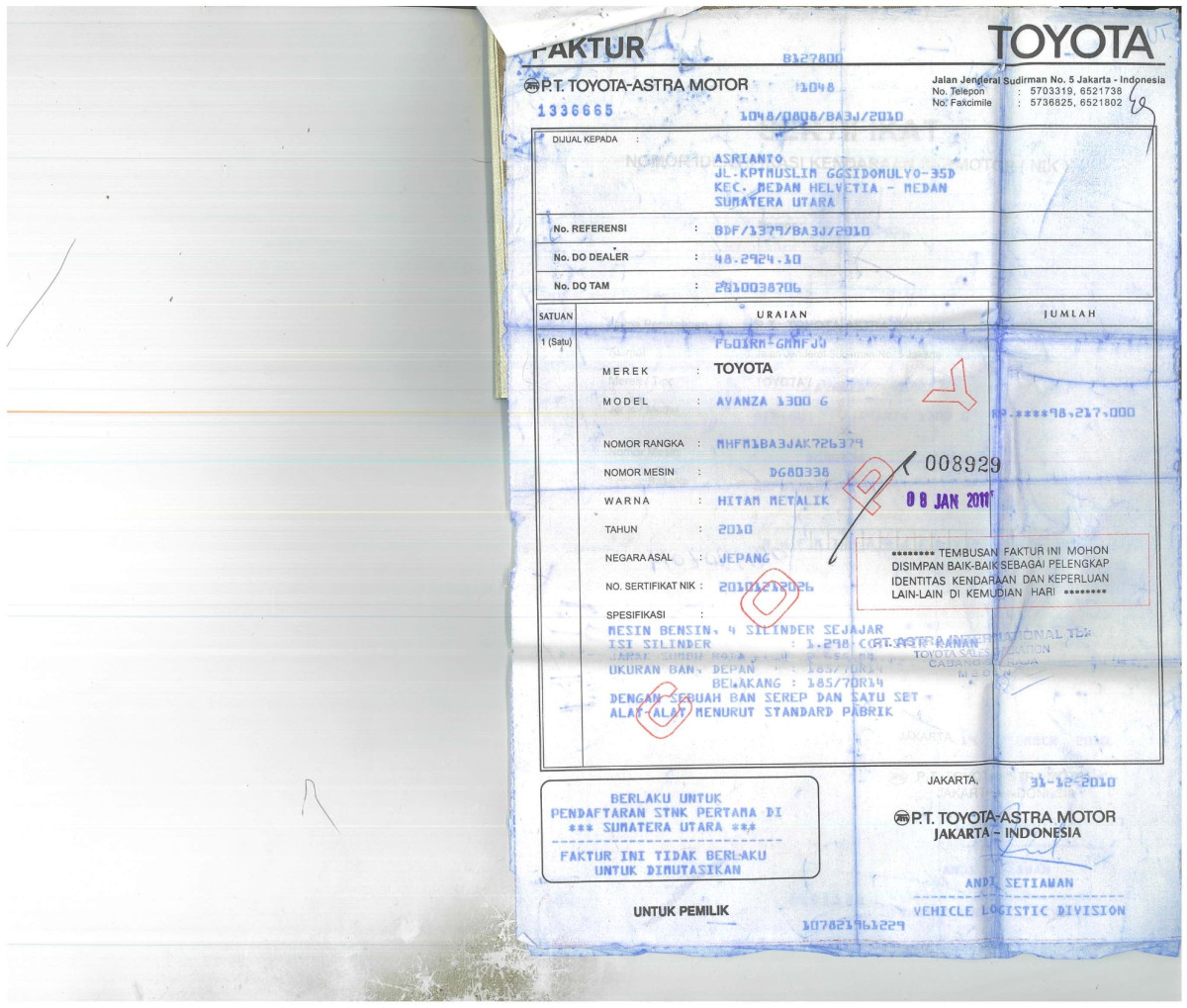 TOYOTA AVANZA G