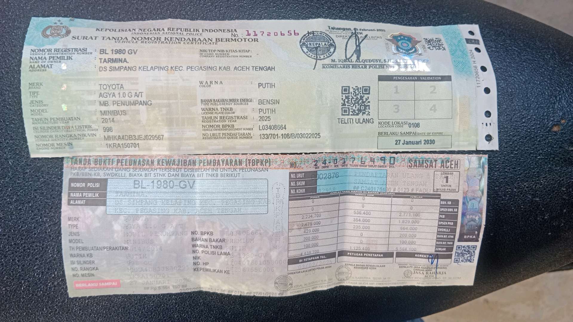 TOYOTA AGYA 1.0 G