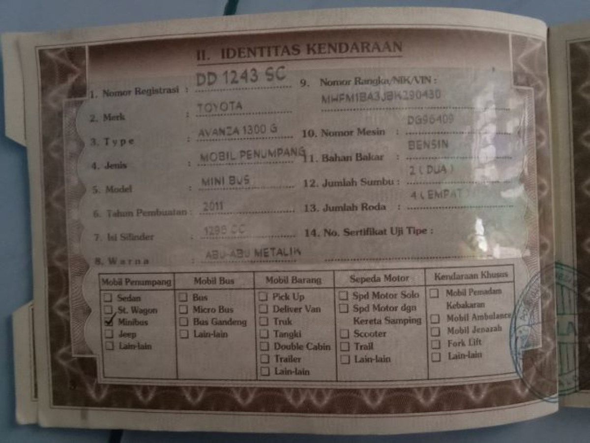 TOYOTA AVANZA 1.3 G