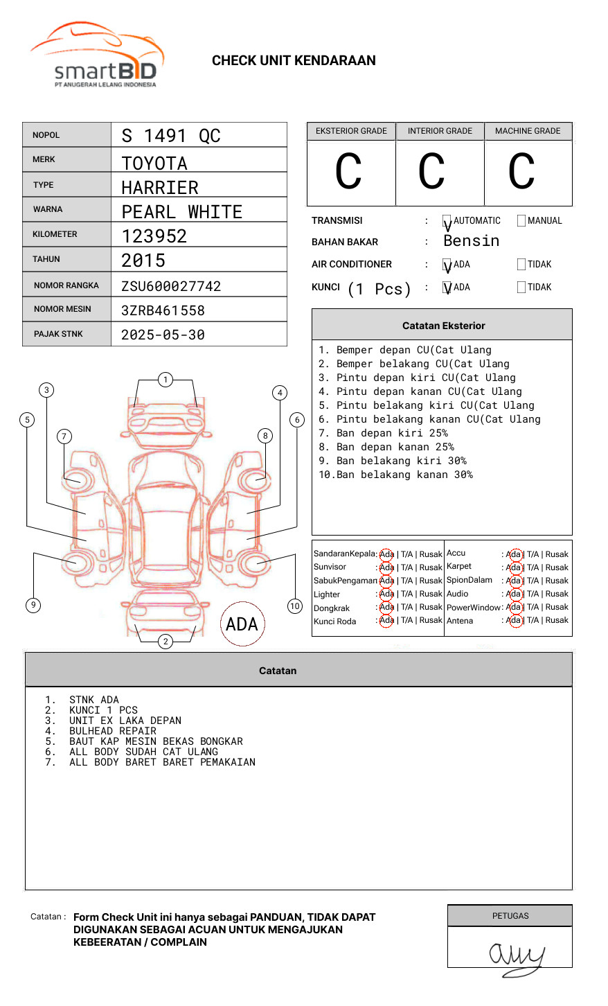 TOYOTA HARRIER 2.0 L