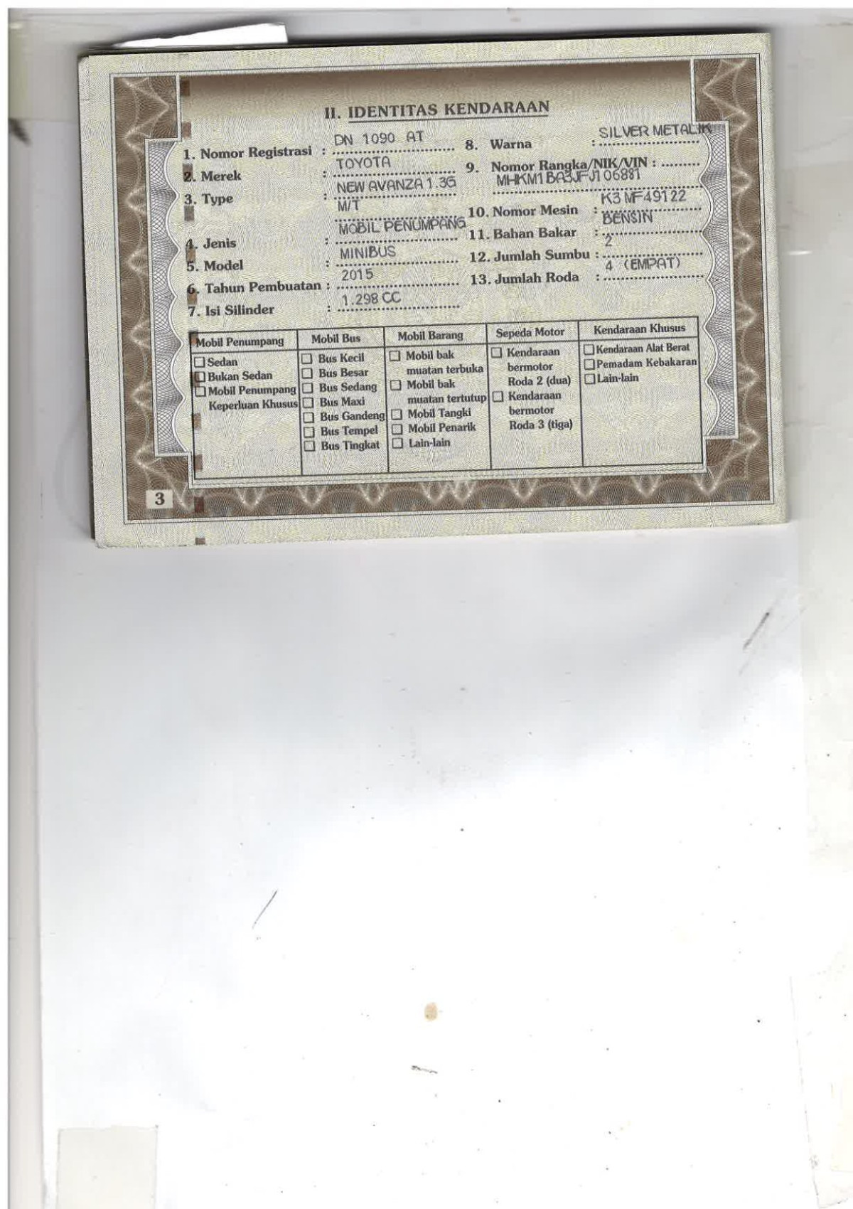 TOYOTA AVANZA 1.3 G