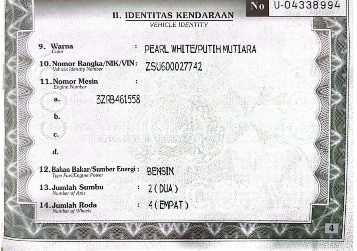 TOYOTA HARRIER 2.0 L