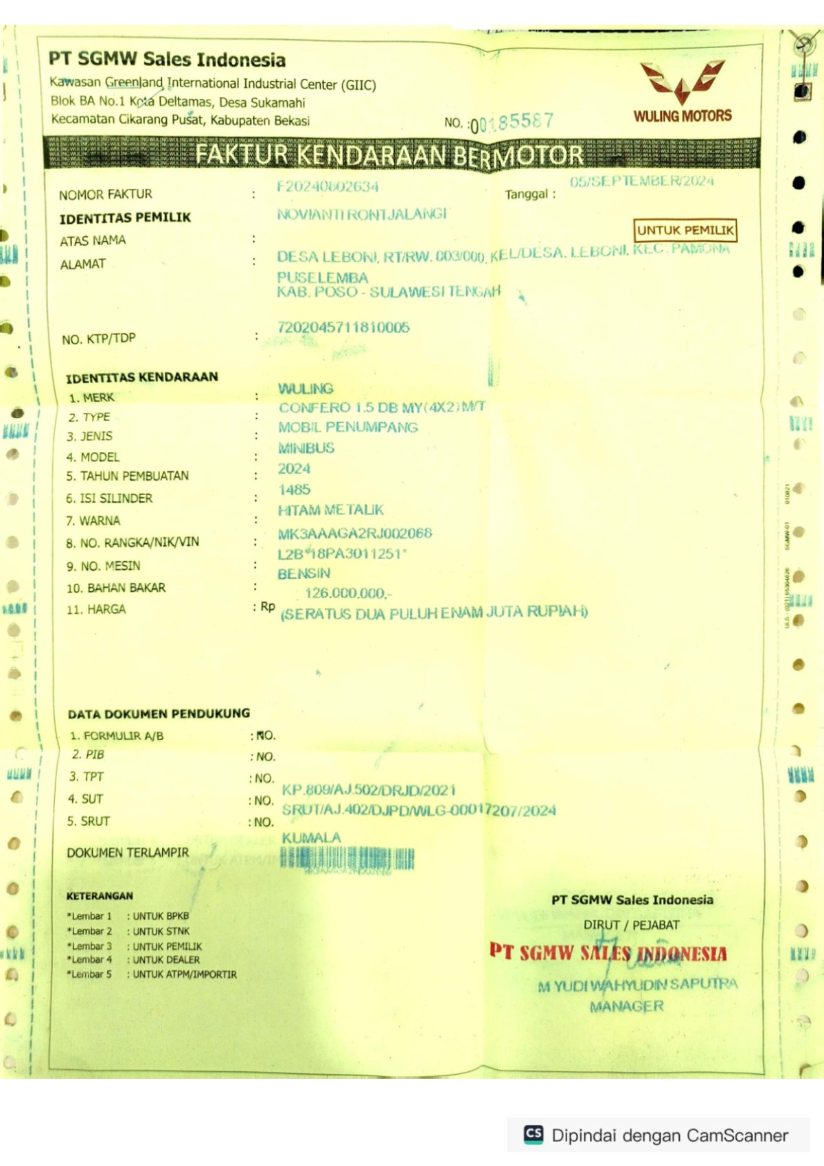 WULING  CONFERO  1.5 DB MY (4X2)