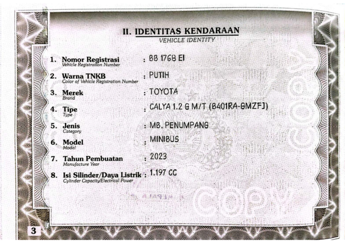 TOYOTA CALYA  1.2 G M/T