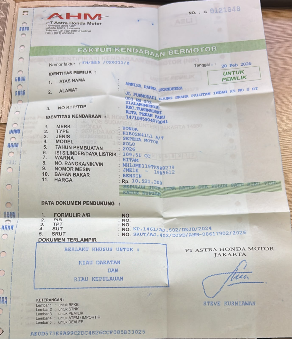 HONDA BEAT CBS FI CW