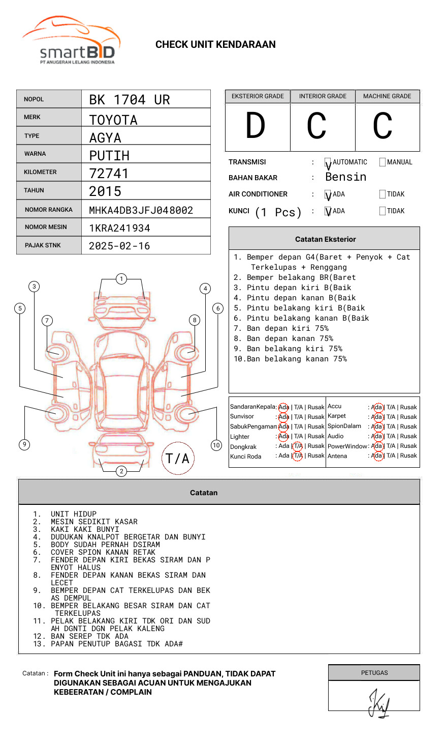 TOYOTA AGYA 1.0 G