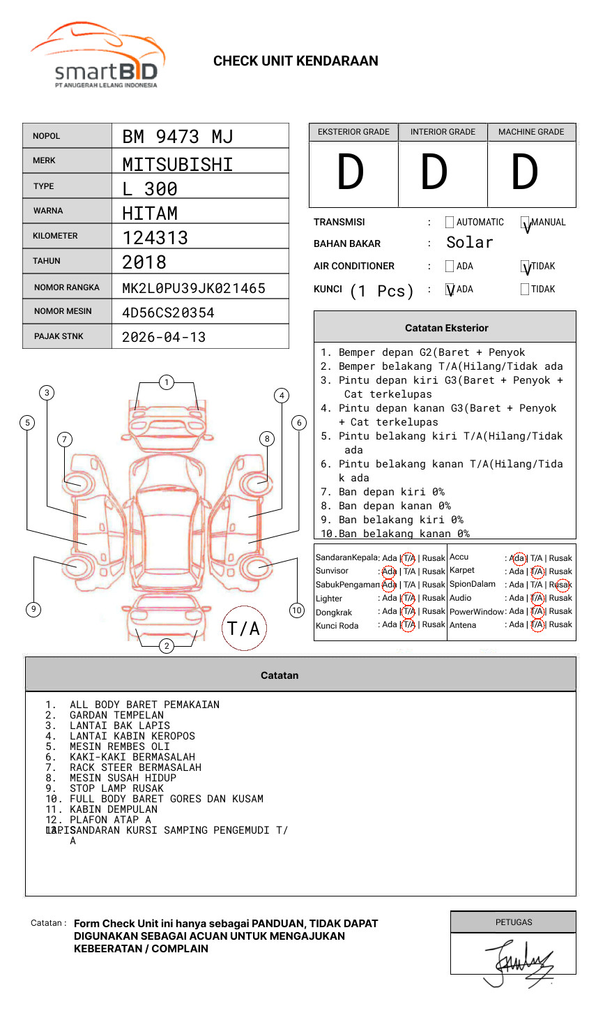 MITSUBISHI L300 PU FB-R (4X2)