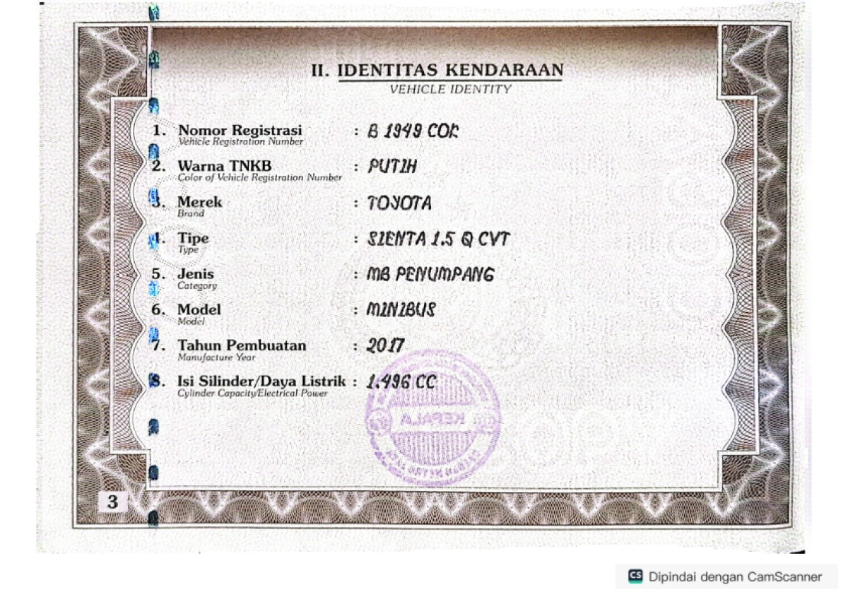 TOYOTA SIENTA 1.5 Q