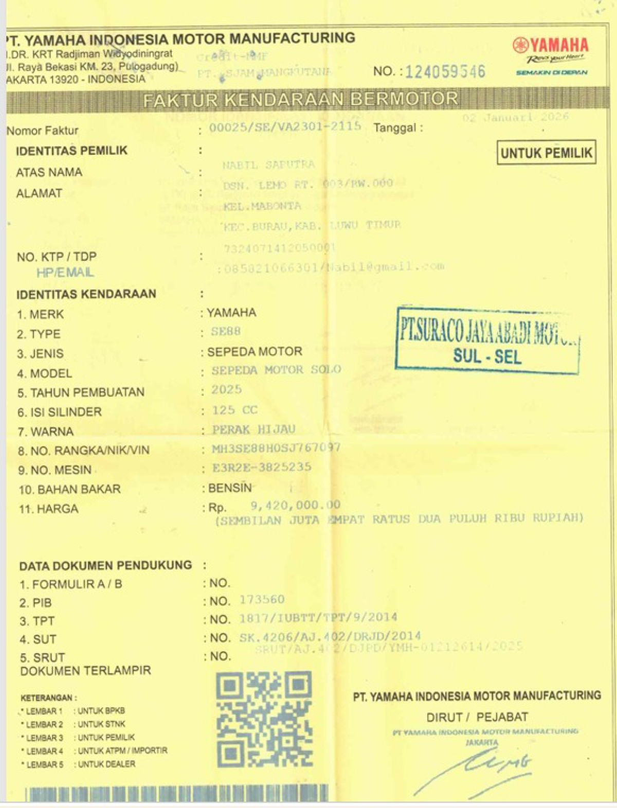 YAMAHA MIO M3 125