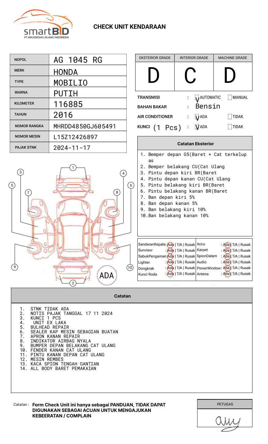 HONDA MOBILIO DD4 1.5E