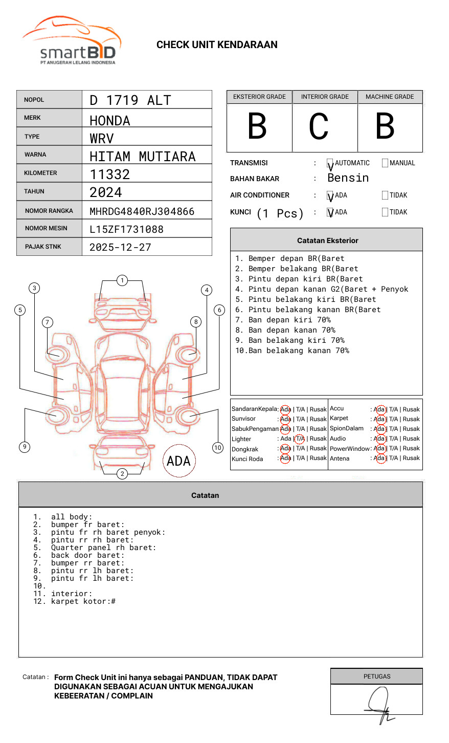 HONDA DG48 1.5 RS CVT