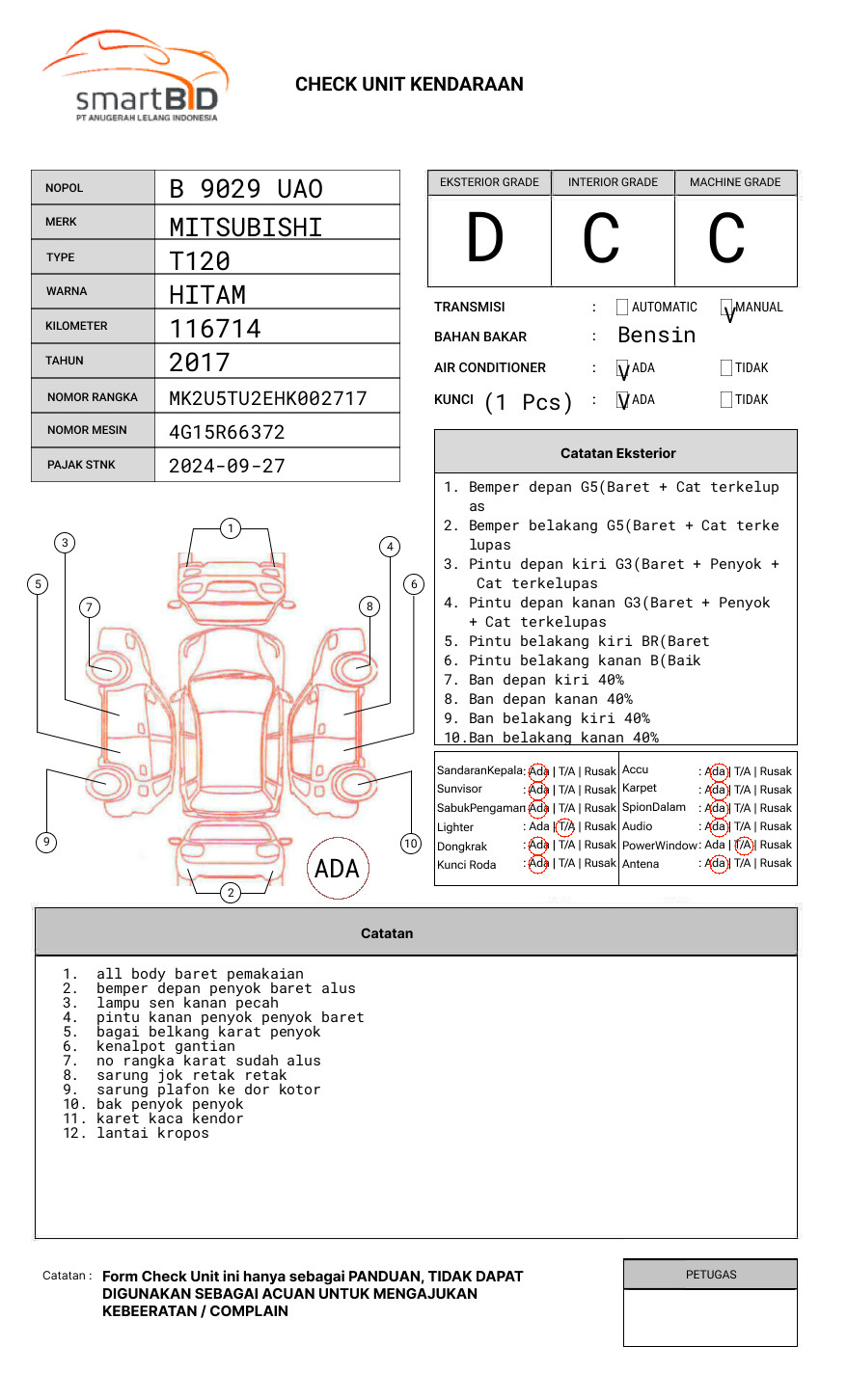 MITSUBISHI T120 SS PU