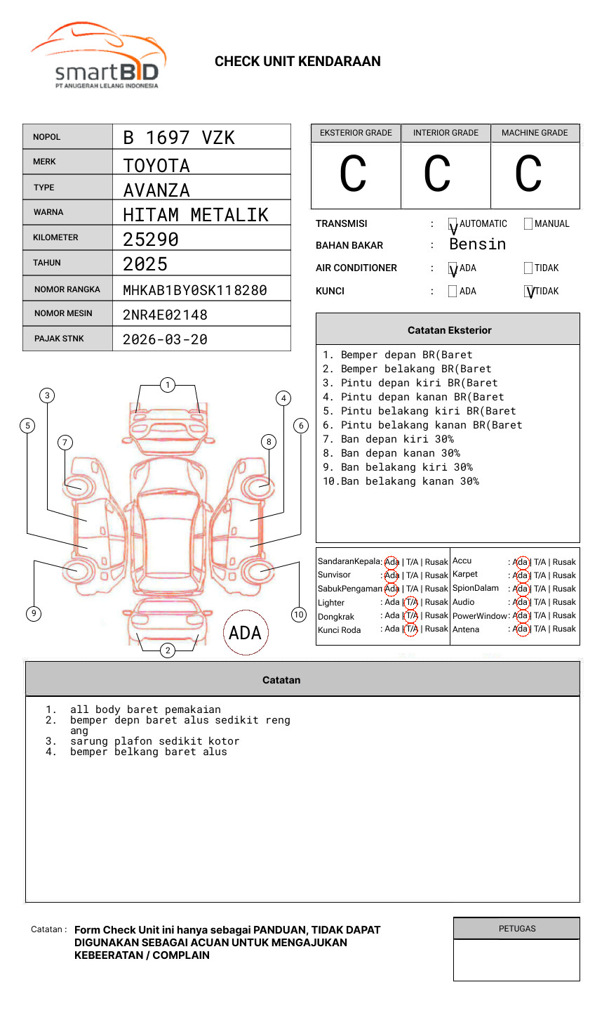TOYOTA AVANZA 1.5 G