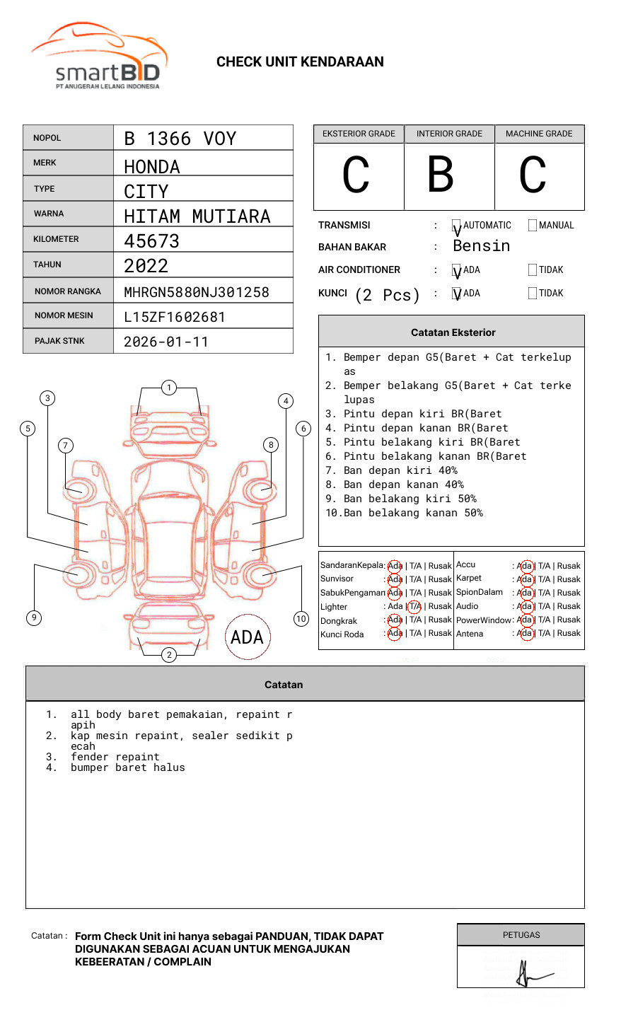 HONDA CITY HB 1.5 RS AT