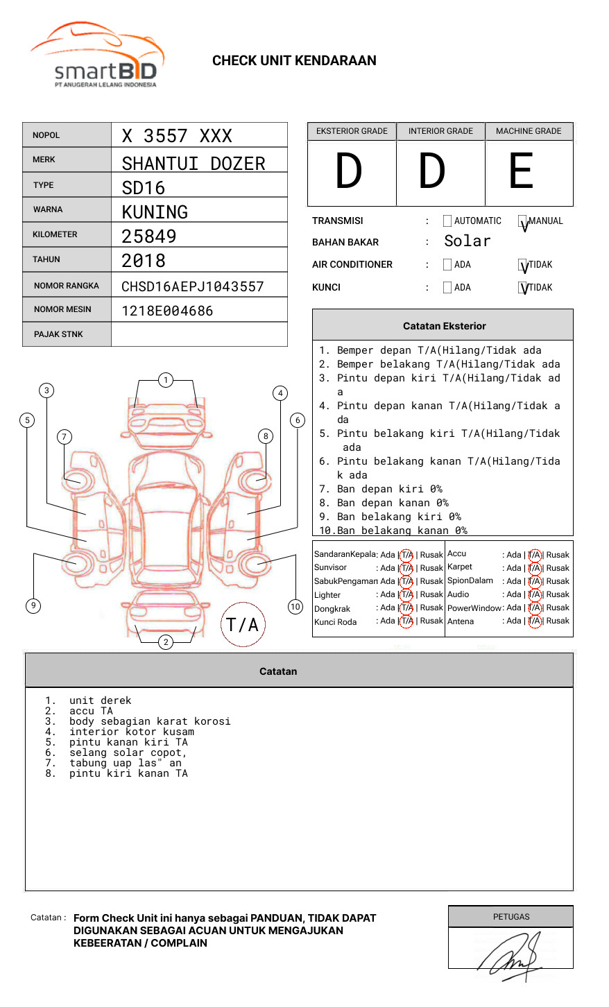 SHANTUI DOZER  SD16 E