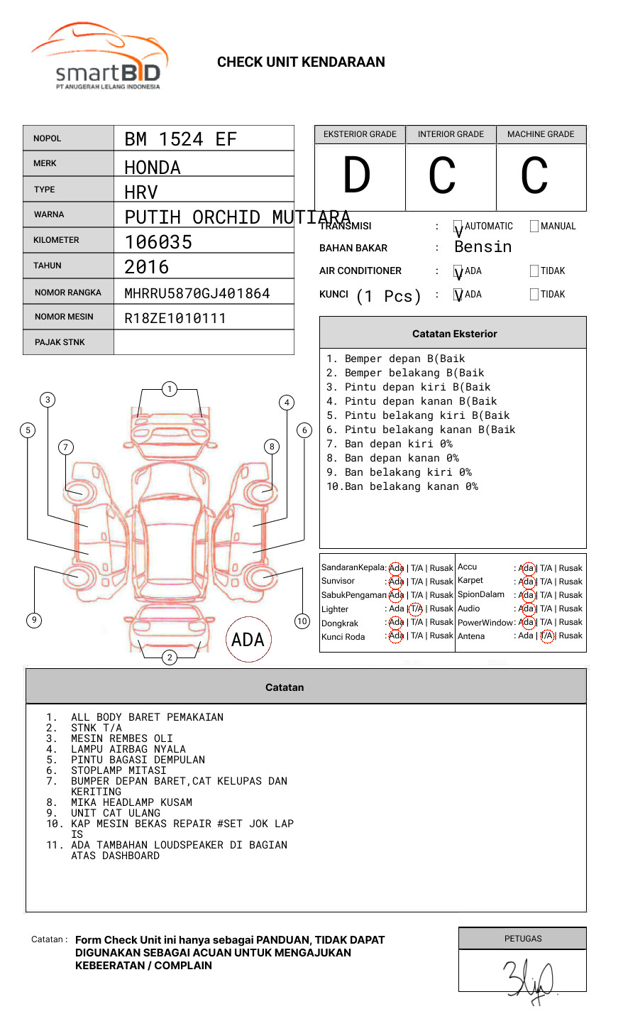 HONDA  HRV  RU5 1.8 RS