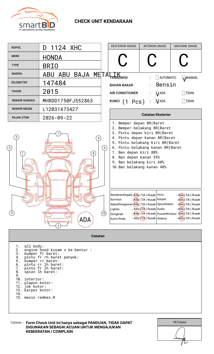 HONDA BRIO SATYA DD1 1.2 S