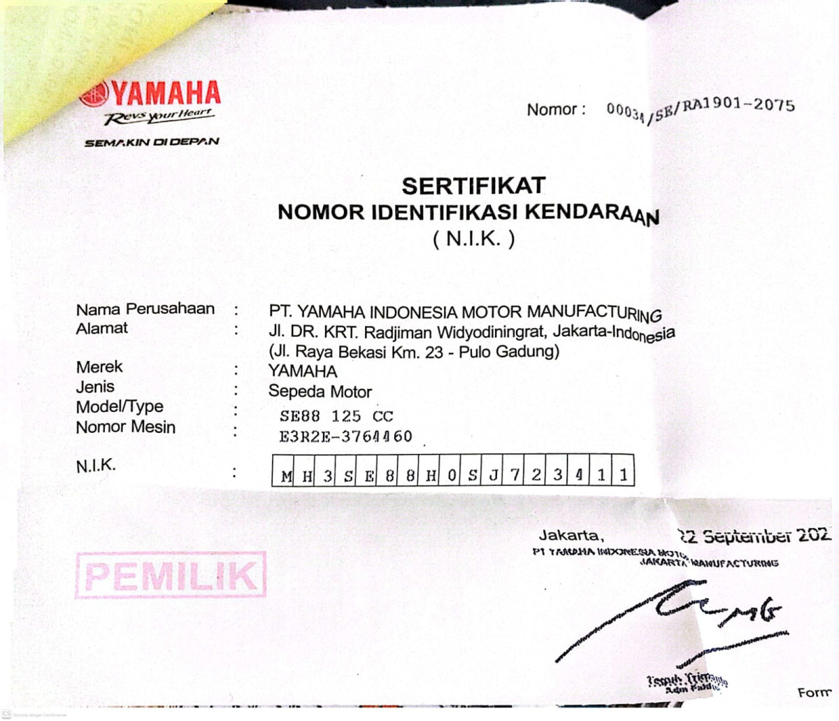 YAMAHA MIO M3 125