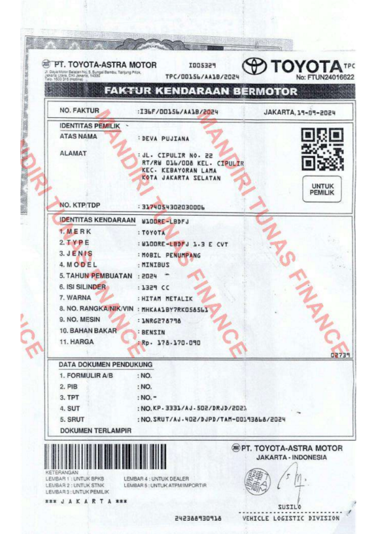 TOYOTA  AVANZA  1.3 E