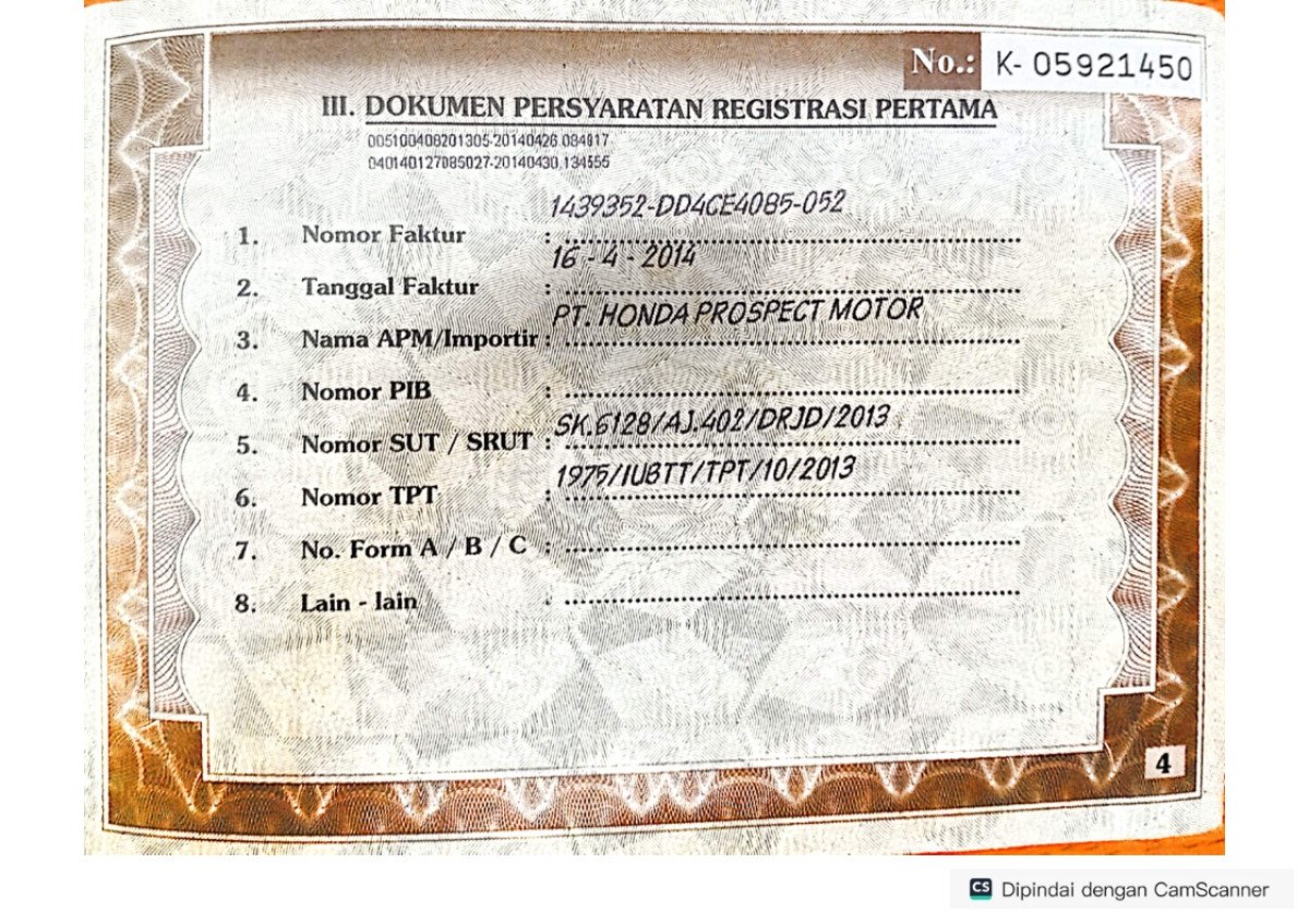 HONDA MOBILIO DD4 1.5 E M CVT CKD