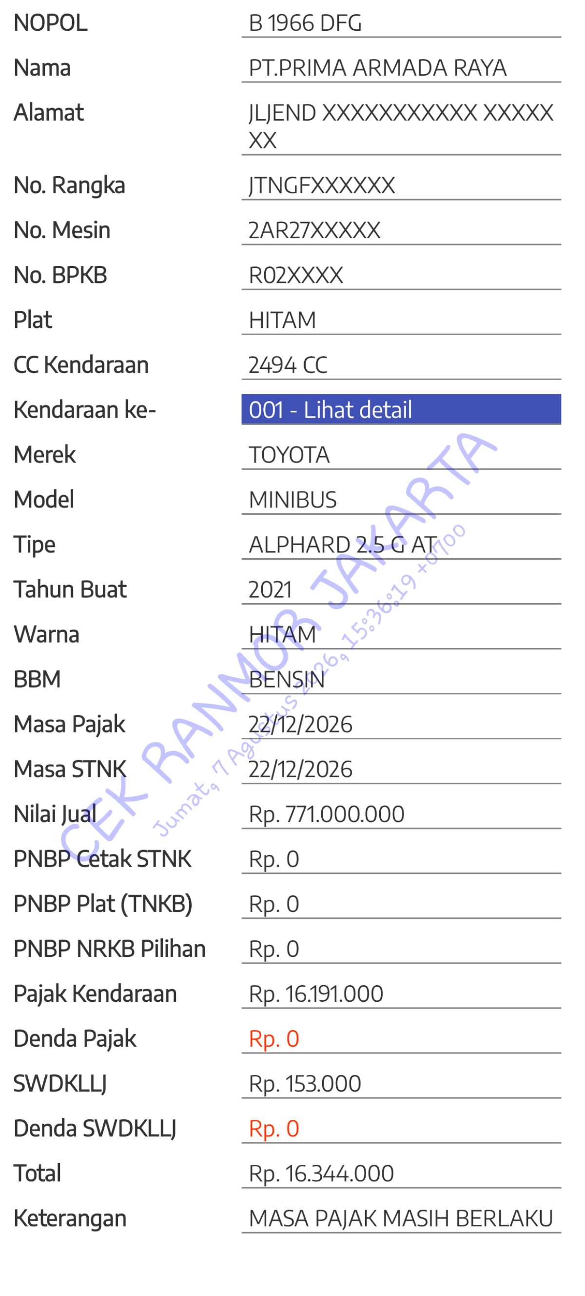 TOYOTA ALPHARD 2.5 G