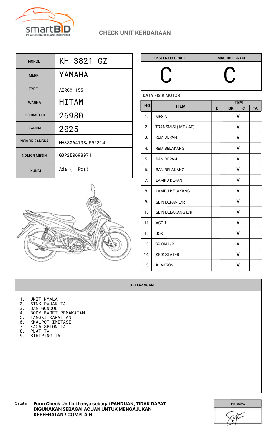 YAMAHA AEROX 155