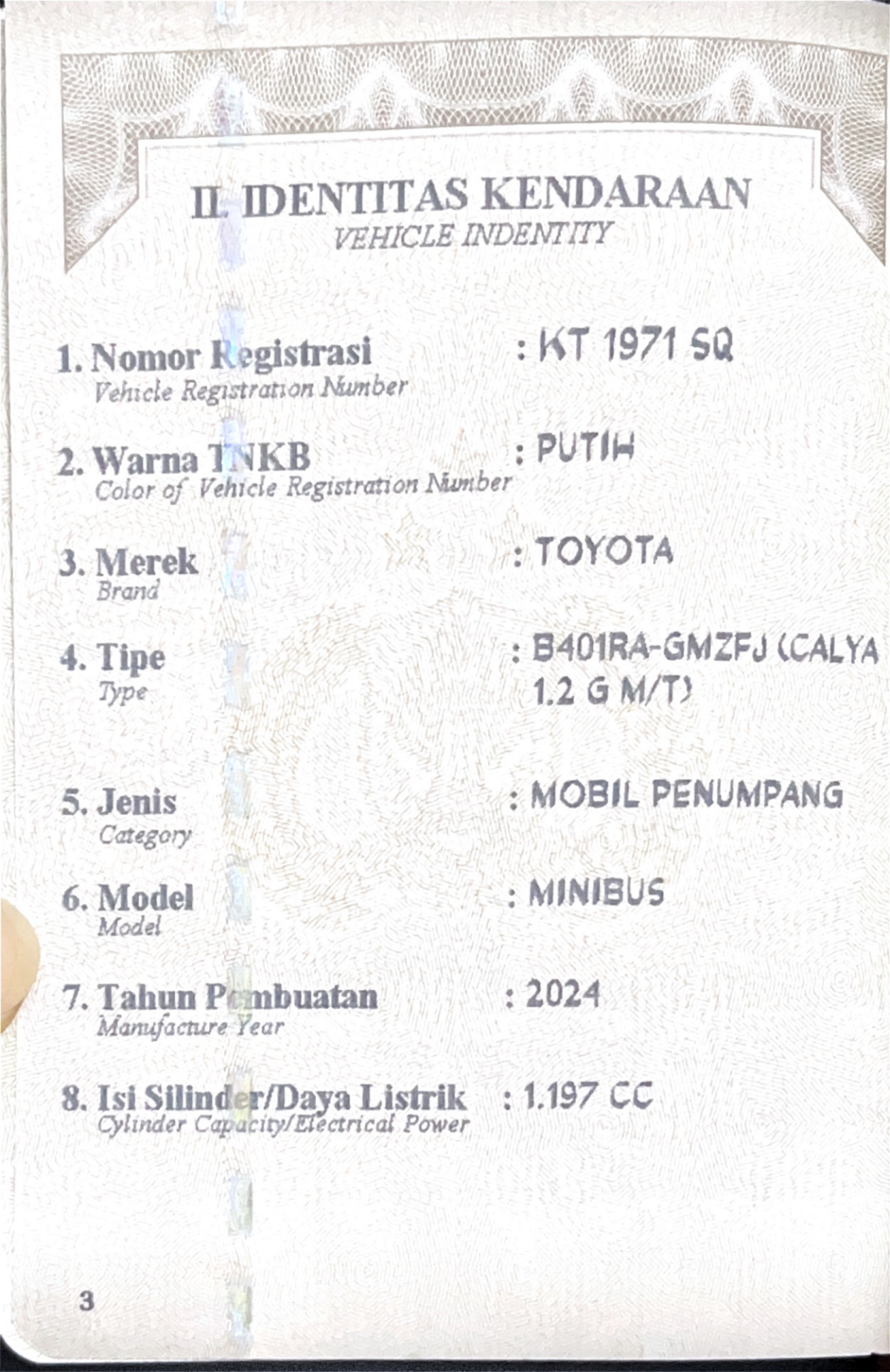 TOYOTA CALYA 1.2 G M/T