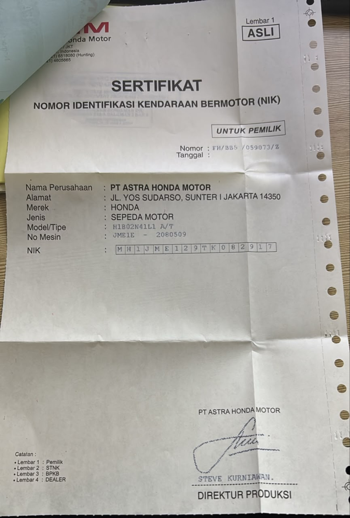 HONDA BEAT CBS FI CW