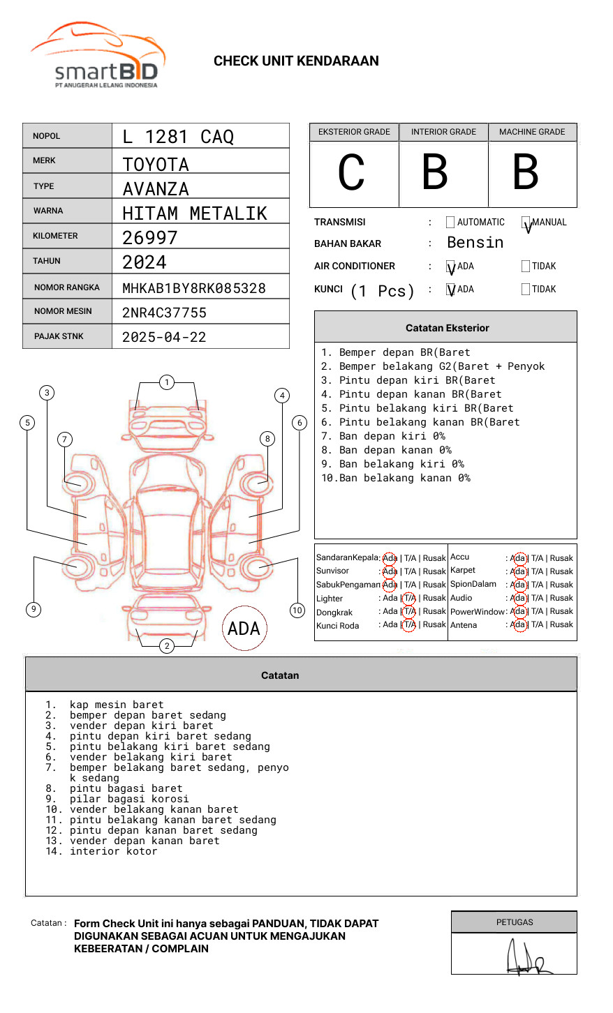 TOYOTA  AVANZA  1.5 G
