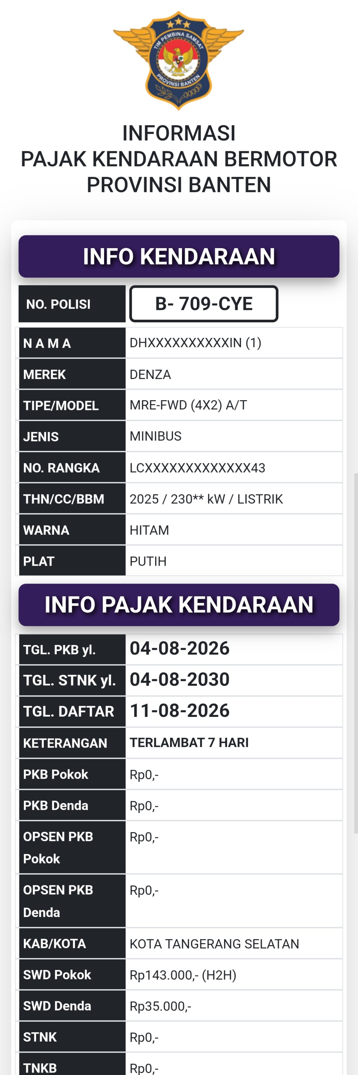 DENZA MRE-FWD (4x2) A/T