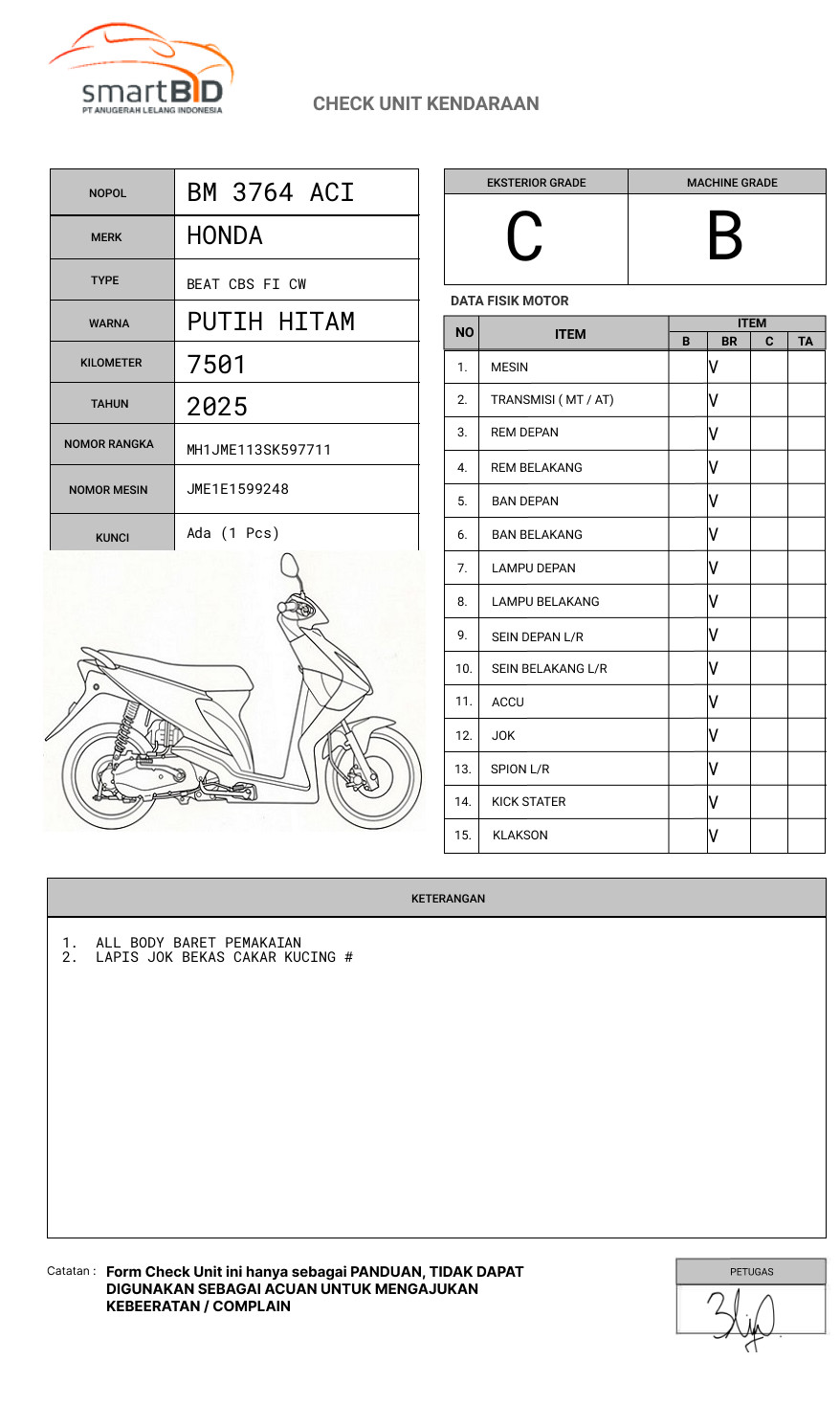HONDA BEAT CBS FI CW