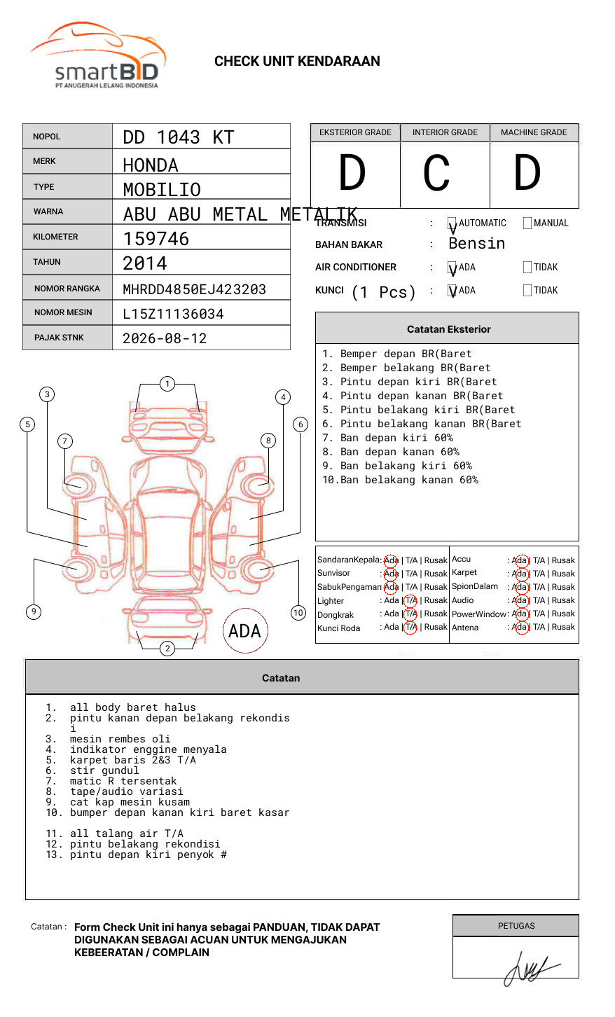 HONDA MOBILIO DD4 1.5E