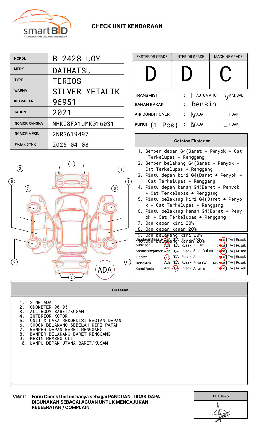 DAIHATSU TERIOS 1.5 X MC