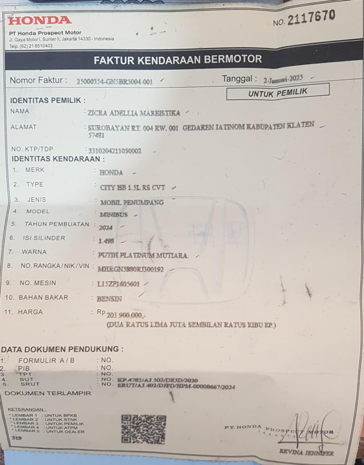HONDA  CITY  HB 1.5L RS