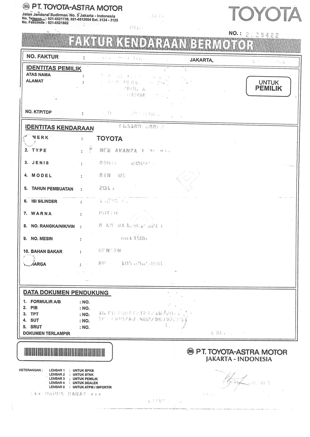 TOYOTA AVANZA