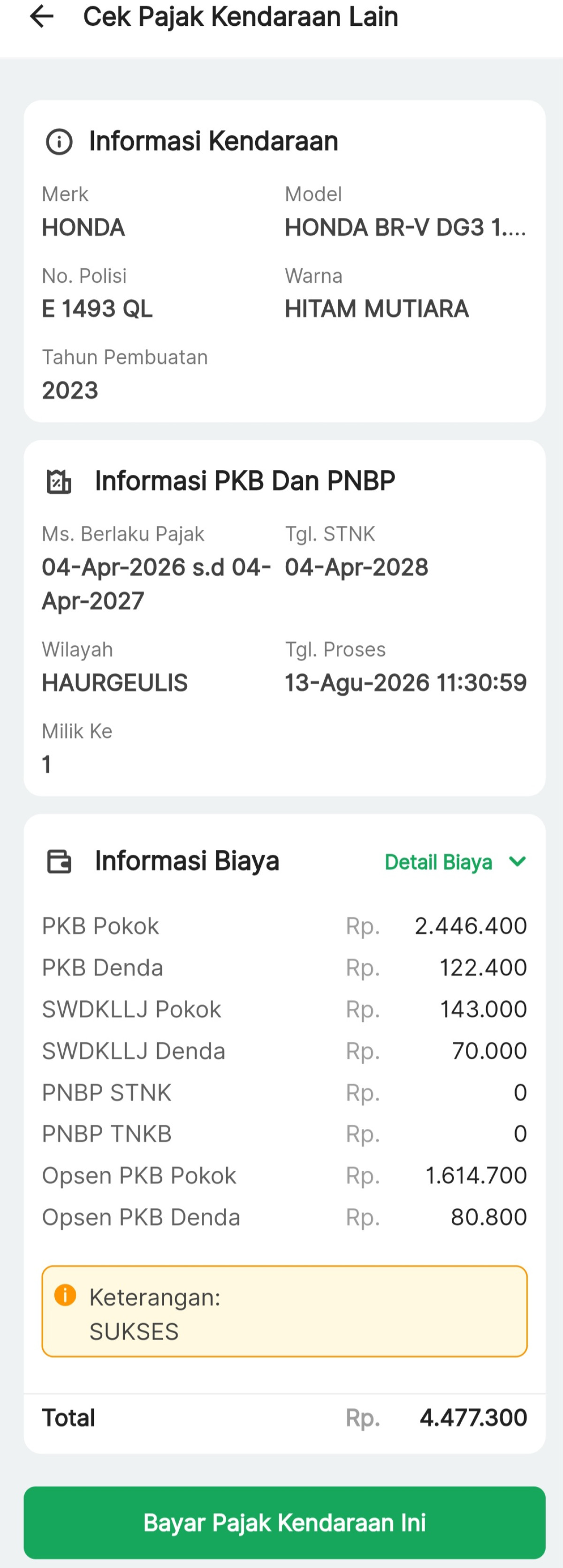 HONDA BR-V DG3 1.5 L E