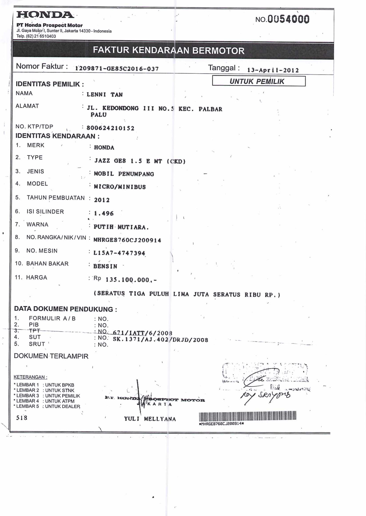 HONDA  JAZZ  GE8 1.5 E